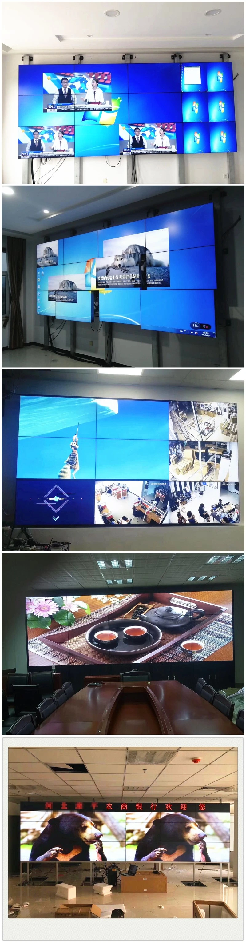 DVI input 16: 9 LCD wall mount video wall 49