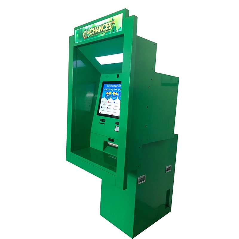 Free Standing Touch Screen Self Service Airport Currency Exchange Kiosk