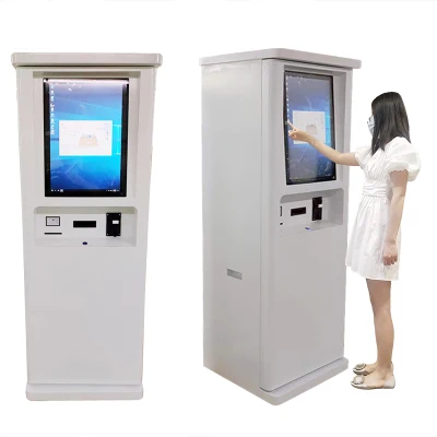 Chiosco semi-esterno per pagamento con accettatrice di contanti con supporto per stampante digitale